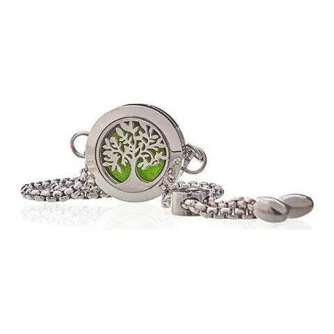 Stainless steel aromatherapy locket bracelet