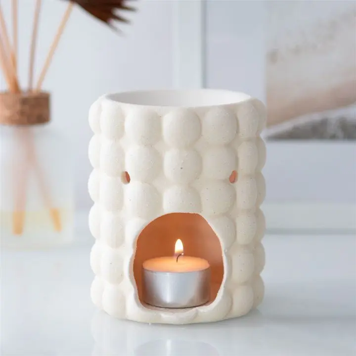 Cream speckled bubble oil burner