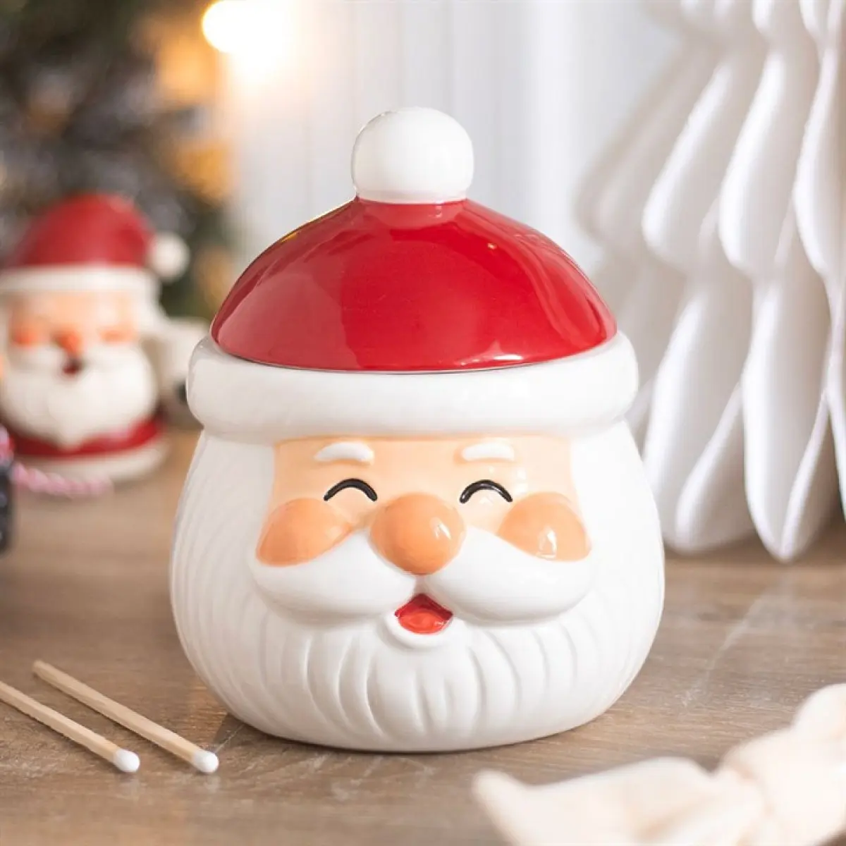 Ceramic jolly Santa oil burner
