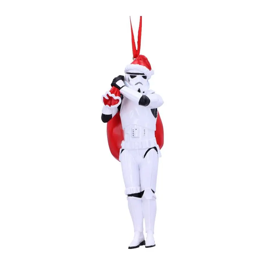 Stormtrooper hanging ornament carrying a sack of presents