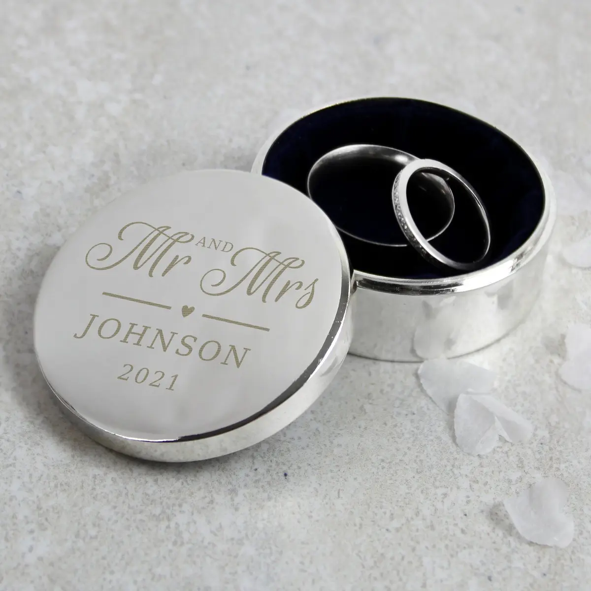 Personalised Mr and Mrs ring box