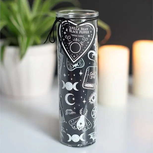 Vanilla bean and black pepper tube candle
